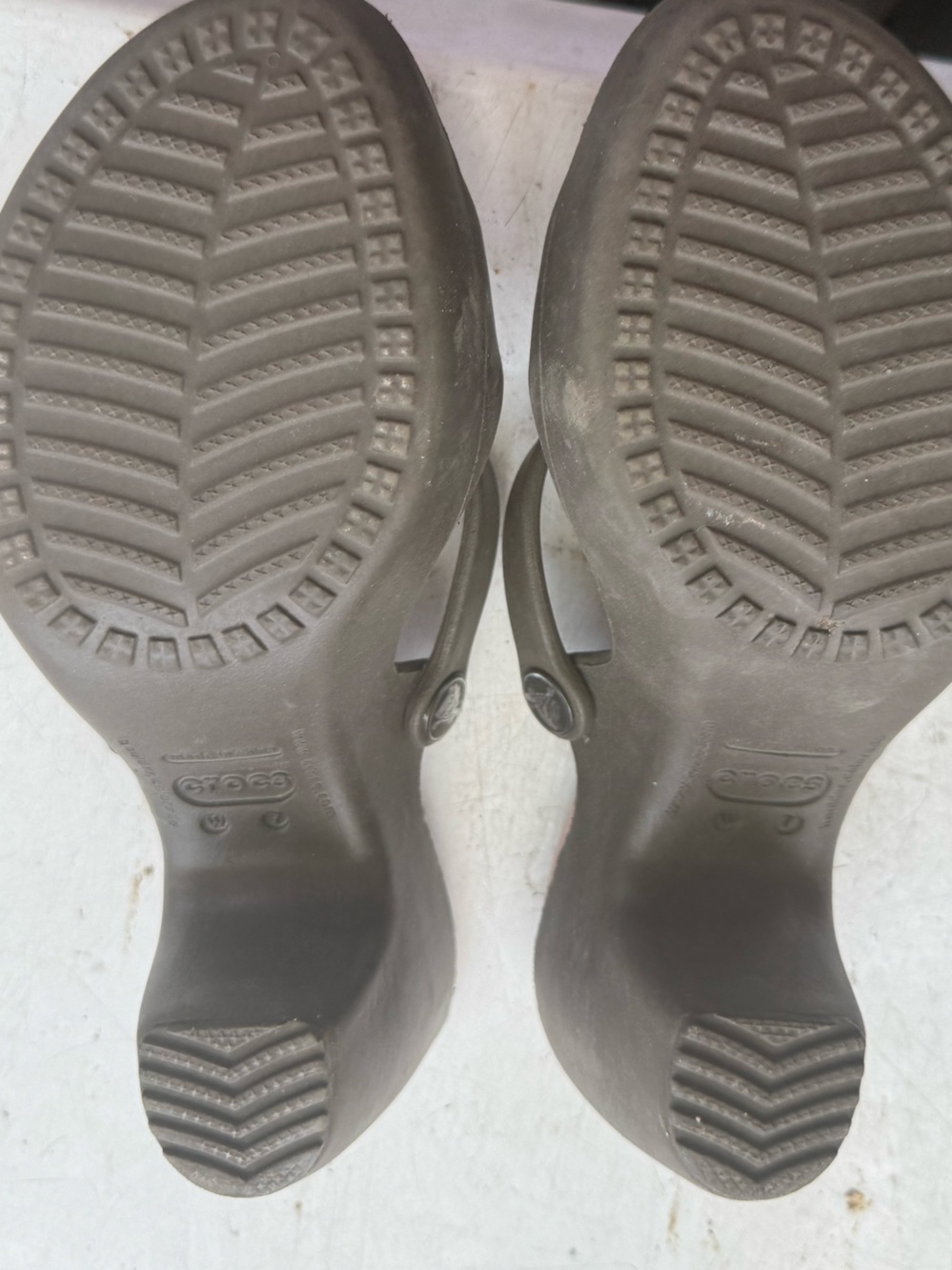 Crocs Cyprus Wedge Sandals Brown Pink Comfort Heels Women’s Size 7 - Picture 7 of 11